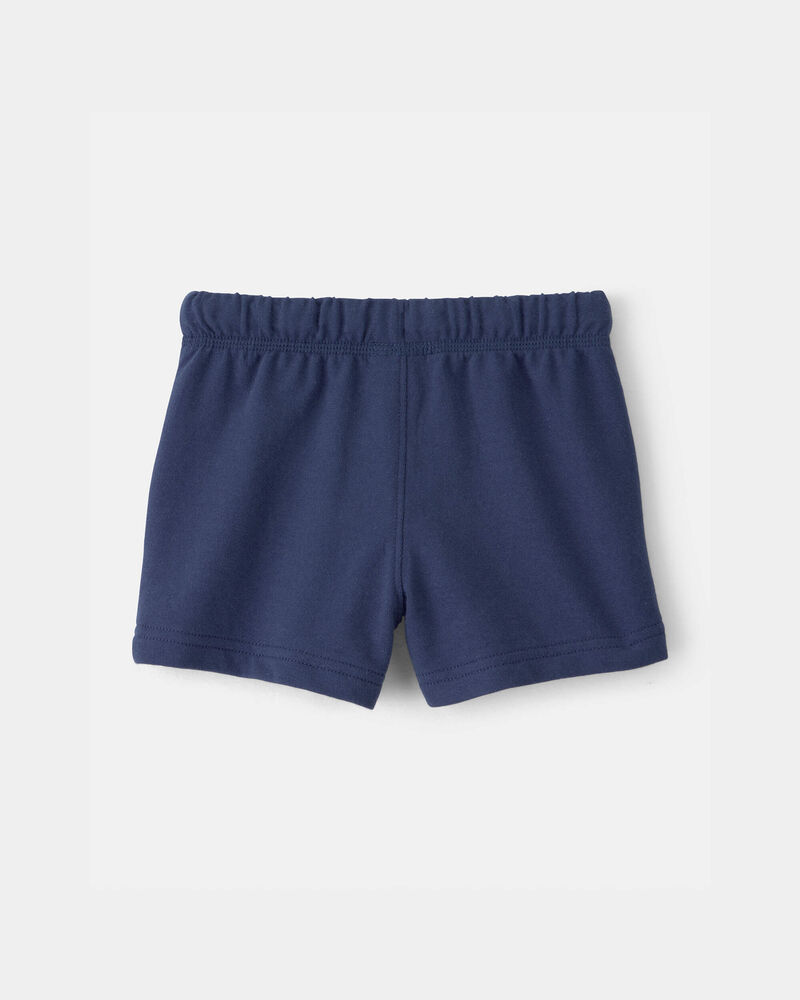 Baby Boy French Terry Shorts - Blue, image 2 of 4 slides