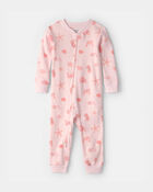 Baby Girl Seashell 100% Cotton Snug Fit 1-Piece Pajama - Pink, image 1 of 4 slides