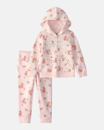 Toddler Girl 2-Piece Floral OshKosh Logo Layering Set - Pink, 