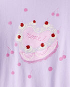 Girls Heart Cake Long-Sleeve Graphic Tee - Purple, image 2 of 3 slides