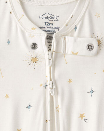 Baby Constellation PurelySoft 2-Way Zip 1-Piece Pajama - Cream, 