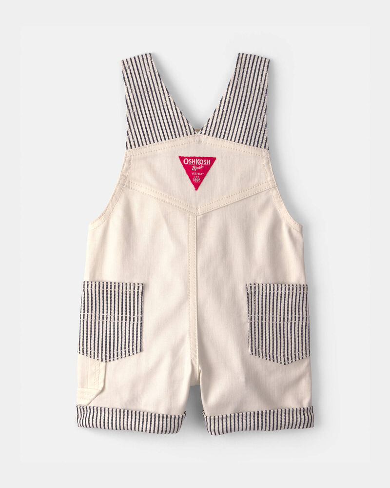 Baby Striped Shortall - Ivory/Navy Blue, image 4 of 6 slides