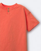 Toddler Boy Button-Front Tee - Orange, image 6 of 6 slides