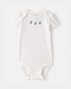 Baby Girl 3-Piece Cherry Striped Outfit Set - Beige/White, image 6 of 11 slides
