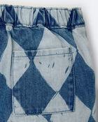 Toddler Boy Bermuda Shorts in Diamond Denim Print, image 7 of 7 slides