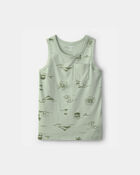 Boys Beach Pocket Tank Top - Green, image 1 of 3 slides