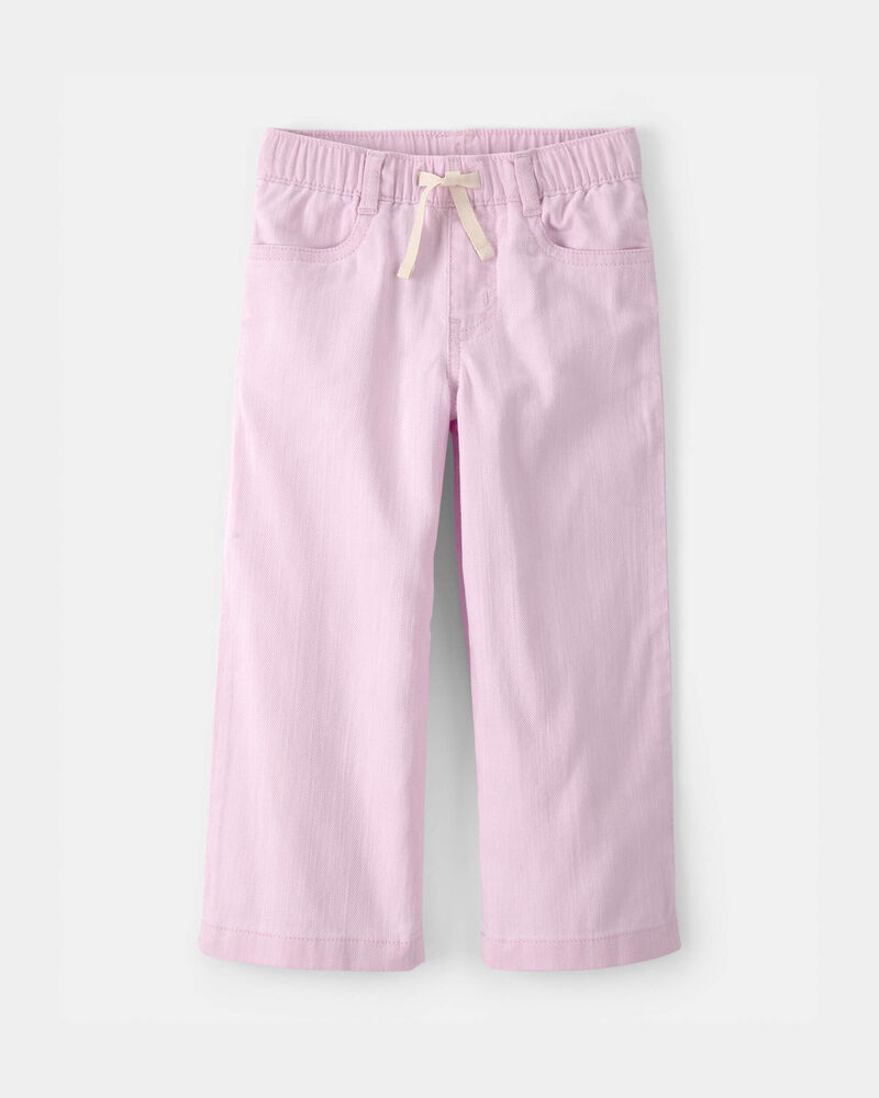 Toddler Girl Drawstring Wide-Leg Pants - Pink , image 1 of 4 slides