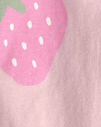 Baby Girl Strawberry Relaxed Top - Pink, 