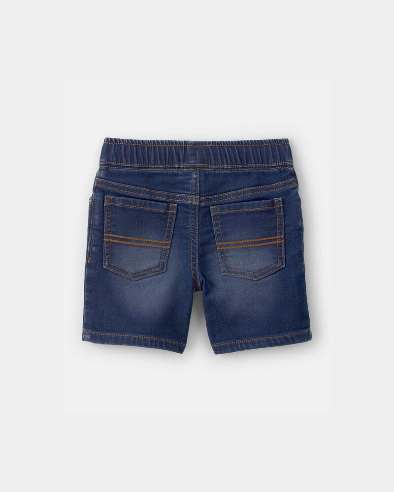 Toddler Boy Denim Drawstring  Shorts - Dark Wash, image 2 of 4 slides