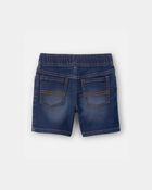 Toddler Boy Denim Drawstring  Shorts - Dark Wash, image 2 of 4 slides