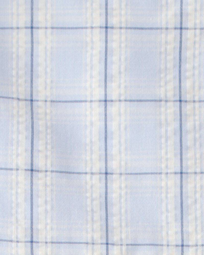 Toddler Girl Plaid Ruffle-Sleeve Dress - Blue/White, image 5 of 6 slides