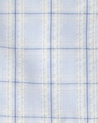 Toddler Girl Plaid Ruffle-Sleeve Dress - Blue/White, image 5 of 6 slides