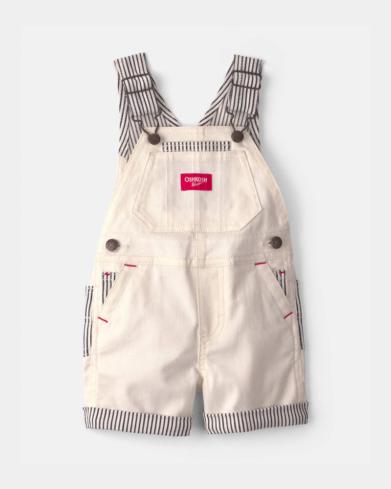 Baby Striped Shortall - Ivory/Navy Blue, image 1 of 6 slides