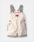 Baby Striped Shortall - Ivory/Navy Blue, image 1 of 6 slides