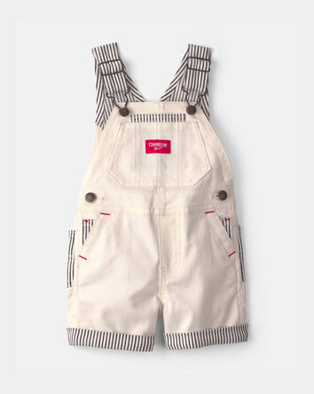 Baby Striped Shortall - Ivory/Navy Blue, 