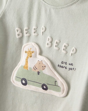 Baby Critter Road Trip Graphic Tee - Green, 
