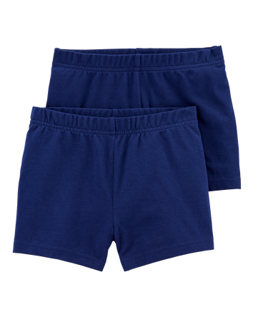 Baby Girl 2-Pack Tumbling Shorts - Navy, 