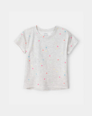 Girls Heart Top - Grey, 