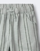 Toddler Striped French Terry Pocket Pants - Light Blue/Olive, image 7 of 7 slides