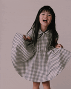 Toddler Girl Avenue Twirl&trade; Scalloped Dress in Gingham - Grey, image 1 of 6 slides
