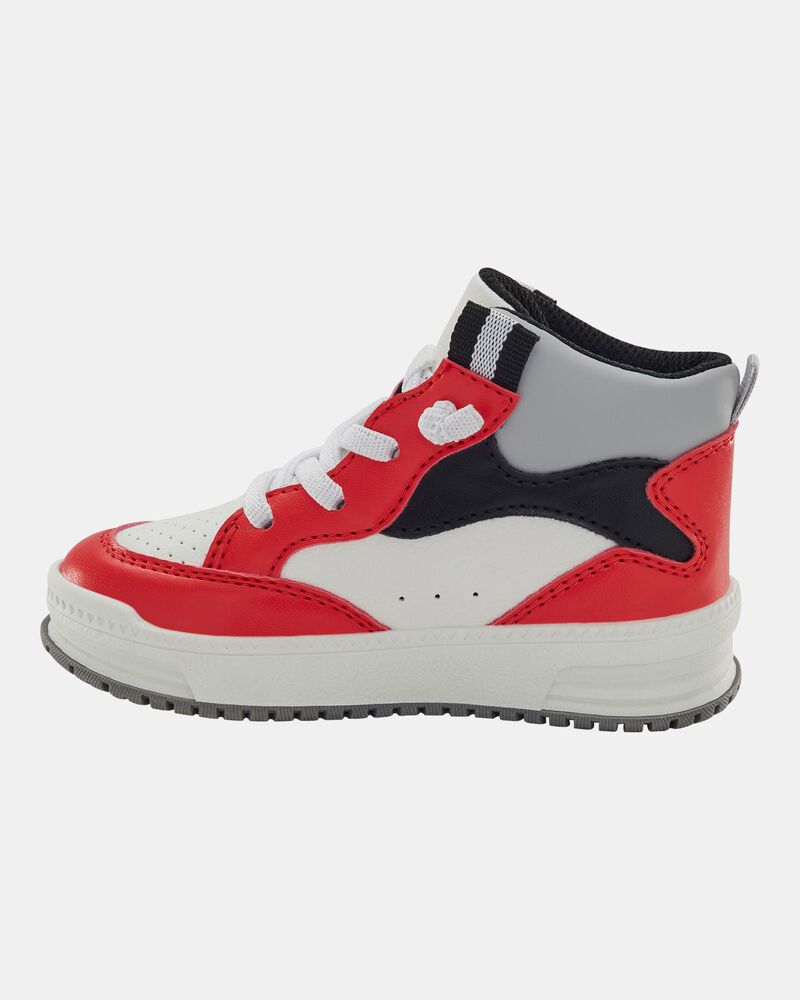 Toddler High-Top Sneakers - Red/White, image 6 of 7 slides