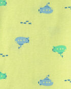 Baby Boy Pufferfish 100% Cotton 4-Piece Pajama Set - Blue/Green, image 3 of 4 slides