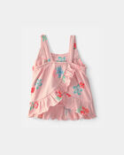 Baby Girl 2-Piece Floral Ruffle Top & Short Set - Pink, image 2 of 5 slides