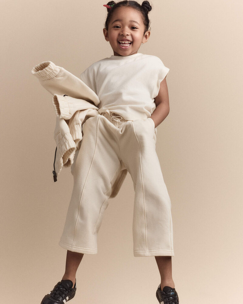 Toddler Girl Dolman-Sleeve Miriam Tee - Cream, image 5 of 7 slides