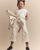 Toddler Girl Dolman-Sleeve Miriam Tee - Cream, image 5 of 7 slides