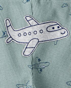 Baby Boy 3-Piece Airplane Print Long-Sleeve Bodysuit & Pant Set - Blue, image 4 of 6 slides