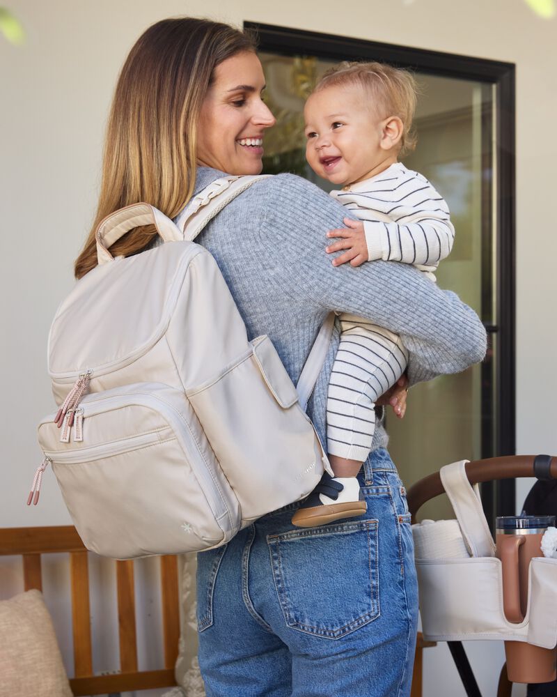 Forma Next Backpack Diaper Bag - Oat, image 2 of 7 slides