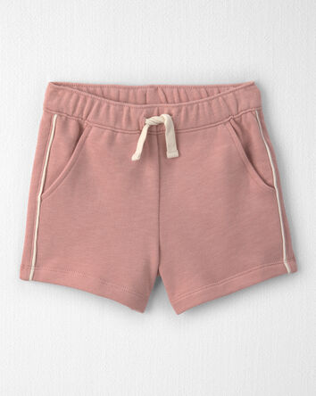 Toddler Girl 2-Piece Organic Cotton French Terry Pullover & Short Set, 