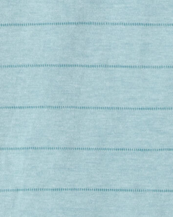 Boys Striped Henley T-Shirt - Blue, 