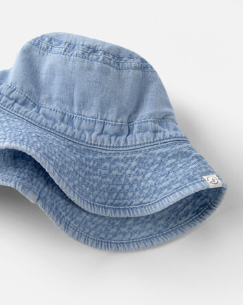 Kids Organic Cotton Chambray Bucket Hat, 