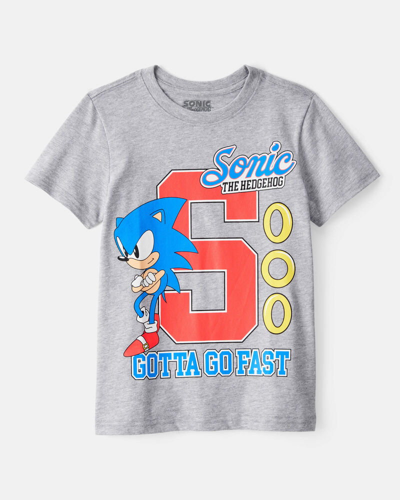 Boys Sonic The Hedgehog Short-Sleeve Graphic Tee - Grey, image 1 of 2 slides