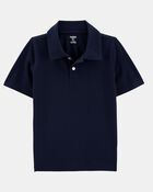 Boys Pique Uniform Polo Shirt - Navy, image 1 of 3 slides