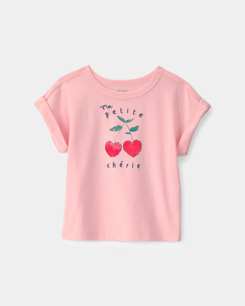 Toddler Girl Cherry Top - Pink, image 1 of 4 slides
