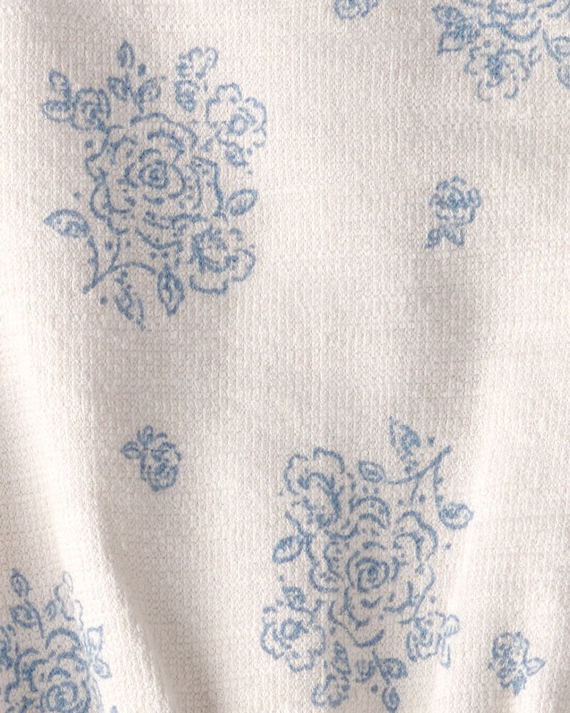 Baby Girl Organic Cotton Romper in Royal Bloom Print, image 3 of 4 slides