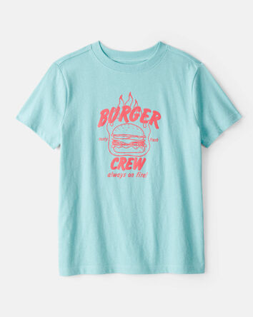 Kids Burger Crew Short-Sleeve Graphic Tee - Blue, 