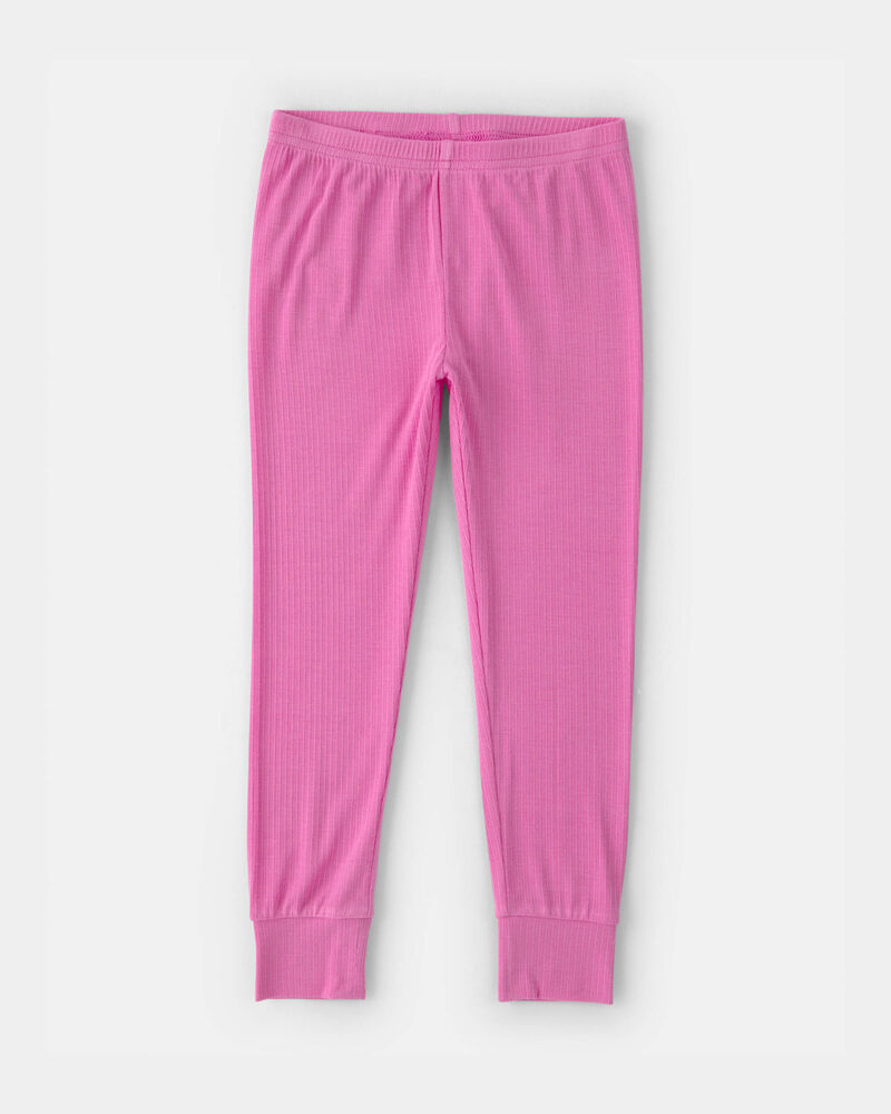 Toddler Girl PurelySoft Short-Sleeve Snug Fit 2-Piece Pajama Set - Pink, image 3 of 7 slides