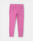 Toddler Girl PurelySoft Short-Sleeve Snug Fit 2-Piece Pajama Set - Pink, image 3 of 7 slides