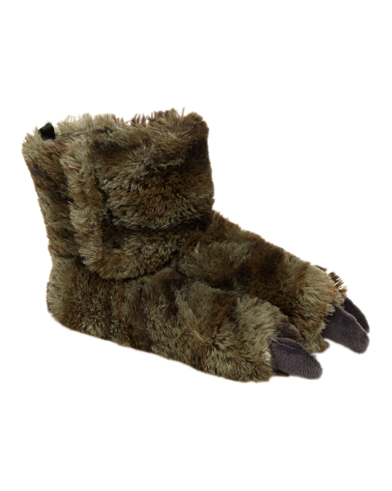 Fuzzy Dinosaur Slipper Shoes, image 1 of 5 slides