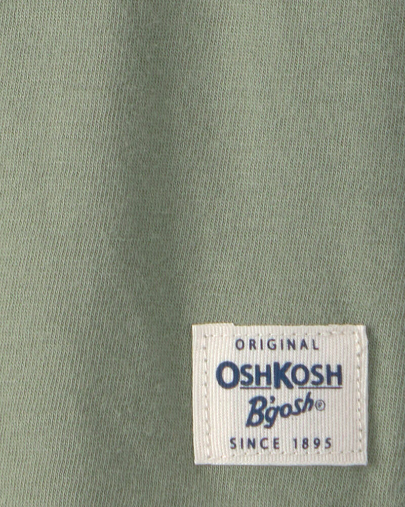 Toddler Boy Short-Sleeve Henley T-Shirt - Olive, image 2 of 3 slides
