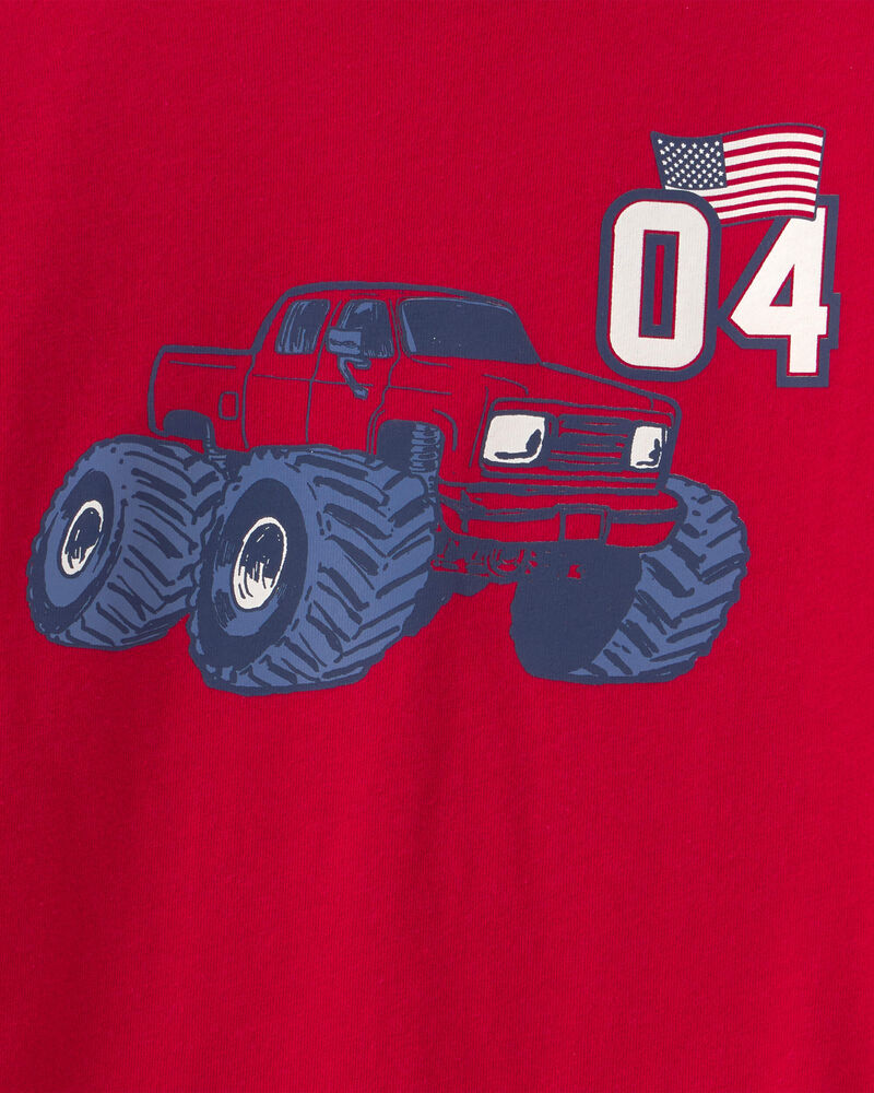 Toddler Boy Fourth Of July Monster Truck Graphic Tee - Red, image 2 of 3 slides