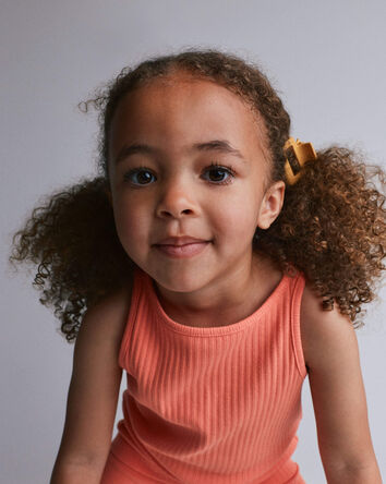 Toddler Girl Ribbed Playtime Tank Top - Coral, 
