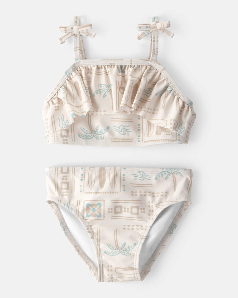 Toddler Girl 2-Piece Surf Bikini Set - Cream, image 1 of 4 slides