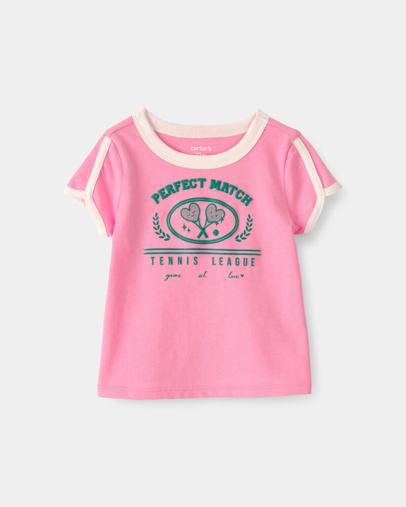 Baby Girl 'Perfect Match' Top - Pink, image 1 of 4 slides