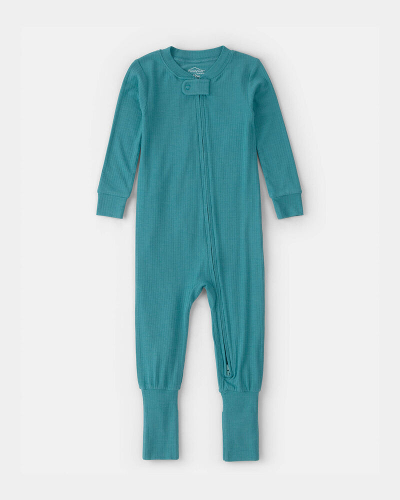 Baby PurelySoft Snug Fit 1-Piece Pajama - Blue, image 2 of 9 slides