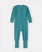 Baby PurelySoft Snug Fit 1-Piece Pajama - Blue, image 2 of 9 slides