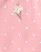 Toddler Girl 2-Pack Ice Cream Truck 100% Cotton Snug Fit 1-Piece Pajama - Pink/Ivory, image 2 of 4 slides